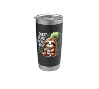 Sorry I Cant Im Very Busy Cute Coffee Sloth Stainless Steel Insulated Tumbler