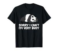 Sorry I Can't I'm Very Busy Cute Sleeping Panda T-Shirt