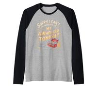 Sorry I Can't I'm Working on My 4 Wheeler Tonight Quad Raglan Baseball Tee