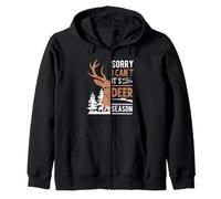 Sorry I Can't It's Deer Season Hunter Buck Rifle Zip Hoodie