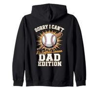 Sorry I Can't It's Softball Season Dad Softball Zip Hoodie