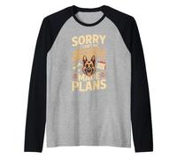 Sorry I Can't My German Shepherd Made Plans GSD Raglan Baseball Tee