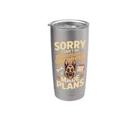 Sorry I Can't My German Shepherd Made Plans GSD Stainless Steel Insulated Tumbler