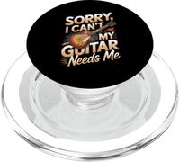 Sorry I Can't My Guitar Needs Me Music Lover PopSockets PopGrip for MagSafe