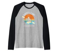 Sorry I Can't My Kayak and Dog Need Me Whitewater Kayaking Raglan Baseball Tee