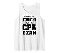 Sorry I Cant Studying for The CPA Exam Funny Accounting Tank Top