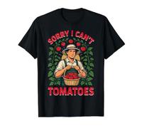 Sorry I Can't Tomatoes Funny Tomato Gardener Quote Value Graphic T-Shirt, Men, Black, S