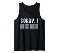 Sorry I DGAF Guitar Player Guitar Chord Music Guitarist Tank Top