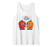 Sorry I Don't Speak Mandarin Funny Fruit Pun Tank Top
