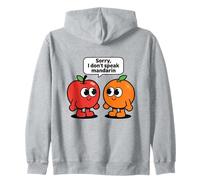 Sorry I Don't Speak Mandarin Funny Fruit Pun Zip Hoodie