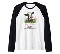 Sorry I Dont Speak Your Language Need Translator Funny Cow Raglan Baseball Tee