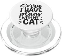 Sorry I Have Plans With My Cat Funny Lover PopSockets PopGrip for MagSafe