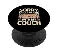 Sorry I Have Plans With My Couch Bear PopSockets Adhesive PopGrip
