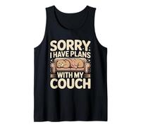 Sorry I Have Plans with My Couch Bear Tank Top