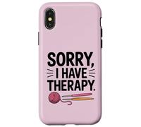 Sorry I Have Therapy Crochet Yarn Crafting Case for iPhone X/XS