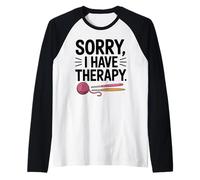 Sorry I Have Therapy Crochet Yarn Crafting Raglan Baseball Tee