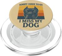 Sorry I Have To Go I Miss My Dog Cane Corso Retro PopSockets PopGrip for MagSafe