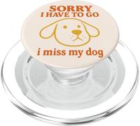 Sorry I Have To Go I Miss My Dog Minimal Line Art Kids PopSockets PopGrip for MagSafe