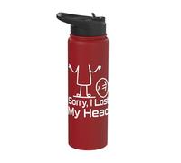 Sorry I Lost My Head Funny Figure Stainless Steel Insulated Water Bottle