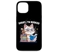 Sorry I’m Booked Funny Cat Reading Present | Cute Book Lover Case for iPhone 13