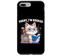 Sorry I’m Booked Funny Cat Reading Present | Cute Book Lover Case for iPhone 7 Plus/8 Plus