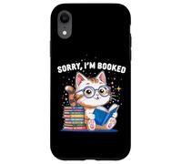 Sorry I’m Booked Funny Cat Reading Present | Cute Book Lover Case for iPhone XR