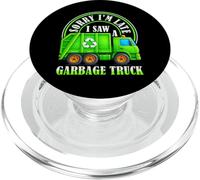 Sorry I’m Late I Saw a Garbage Truck Toddler Boy Kids Green PopSockets PopGrip for MagSafe
