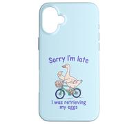 Sorry I’m Late I was Retrieving My Eggs Funny Goose IVF Case for iPhone 16 Plus