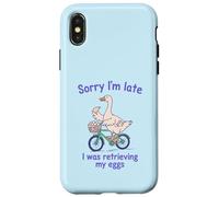 Sorry I’m Late I was Retrieving My Eggs Funny Goose IVF Case for iPhone X/XS