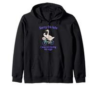 Sorry I’m Late I was Retrieving My Eggs Funny Goose IVF Zip Hoodie