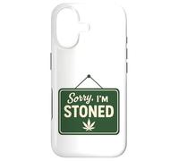 Sorry, I’m Stoned Cannabis Leaf, Stoner Humor 420 Design Case for iPhone 17