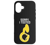 SORRY, I TOOTED, marching band gift, Funny Sousaphone Case for iPhone 16