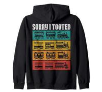 Sorry I Tooted Railroad Conductor Locomotive Train Lovers Zip Hoodie