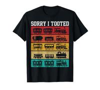 Sorry I Tooted Retro Train Lovers Railroad Conductor Vintage T-Shirt