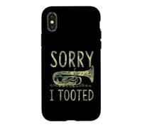 Sorry I Tooted Tuba Player Pun Case for iPhone X/XS