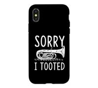 Sorry I Tooted Tuba Player Pun Case for iPhone X/XS