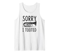 Sorry I Tooted Tuba Player Pun Tank Top