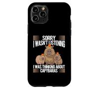 Sorry I Wasn’t Listening - Funny Capybara Daydream Tee Case for iPhone 11 Pro