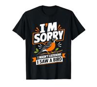 Sorry I Wasnt Listening I Saw A Bird Value Graphic T-Shirt, Men, Black, S