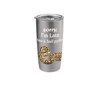 Sorry I'am Late a Saw a Ball Python Funny Ball Python Stainless Steel Insulated Tumbler