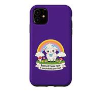 Sorry If I Was Rude It Was Probably Your Fault Cute Lamb Pun Case for iPhone 11