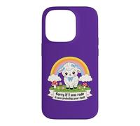 Sorry If I Was Rude It Was Probably Your Fault Cute Lamb Pun Case for iPhone 14 Pro