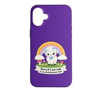 Sorry If I Was Rude It Was Probably Your Fault Cute Lamb Pun Case for iPhone 16 Plus