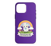 Sorry If I Was Rude It Was Probably Your Fault Cute Lamb Pun Case for iPhone 16 Pro Max