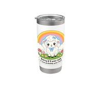 Sorry If I was Rude It was Probably Your Fault Cute Lamb Pun Stainless Steel Insulated Tumbler