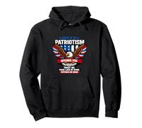 Sorry If My Patriotism Offends You American Eagle USA Quote Pullover Hoodie