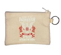 Sorry If My Patriotism Offends You Your Lack of Spine Offends Me Key Chain Coin Purse Beige