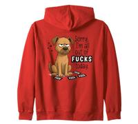 Sorry I'm All Out Of Fucks Today Graphic Zip Hoodie