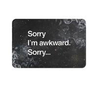 Sorry I'M Awkward Sorry Door Mats Absorbent Barrier Mat Washable Floor Mats For Bathroom Shoes Scraper Entrance 40X60Cm