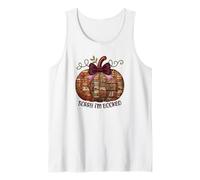 Sorry I'm Booked Fall Pumpkin Halloween Coquette Bow Tank Top